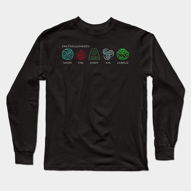 The Five Elements Avatar Long Sleeve T-Shirt by scribblejuice